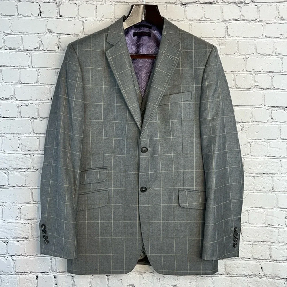 TED BAKER of LONDON Men's Endurance Jacket Blazer Sport Coat, Soft Gray, Size M